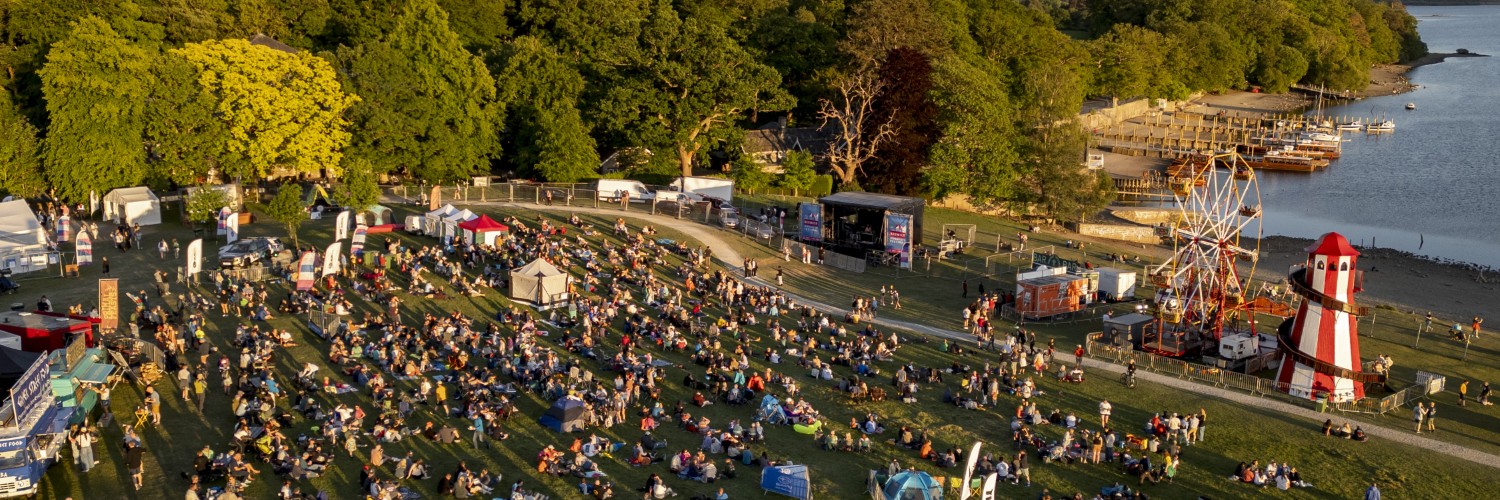 Bird's Eye View of Keswick Mountain Festival in Keswick, Lake District